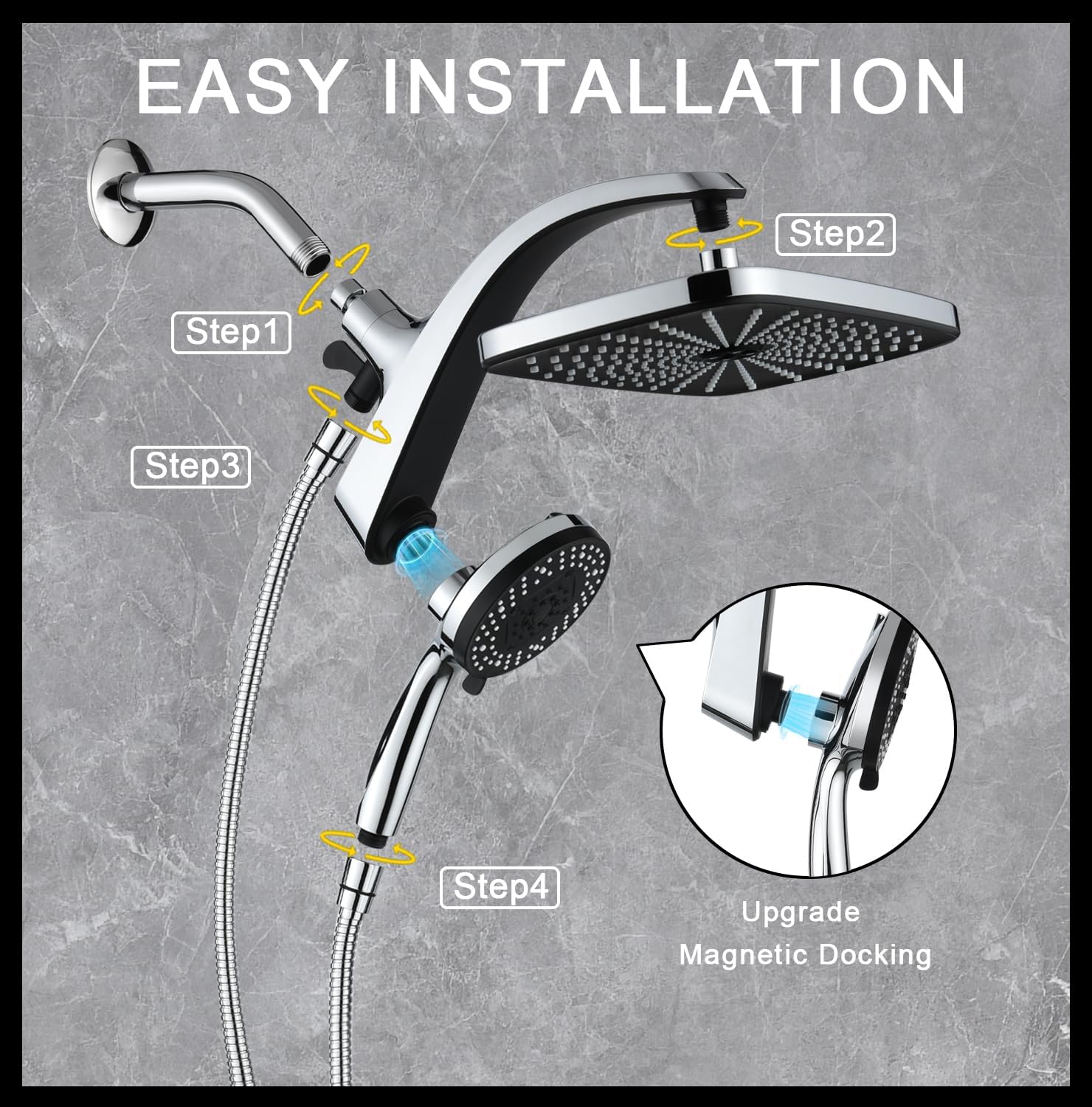 High Pressure Rain Shower Head: