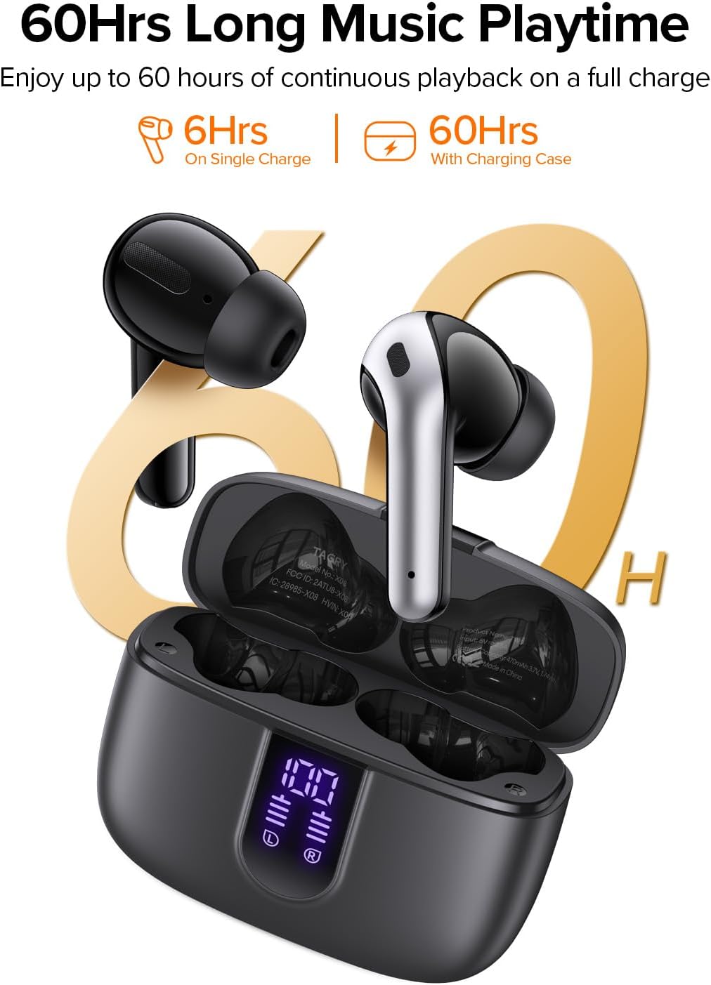 TAGRY Bluetooth Headphones True Wireless
