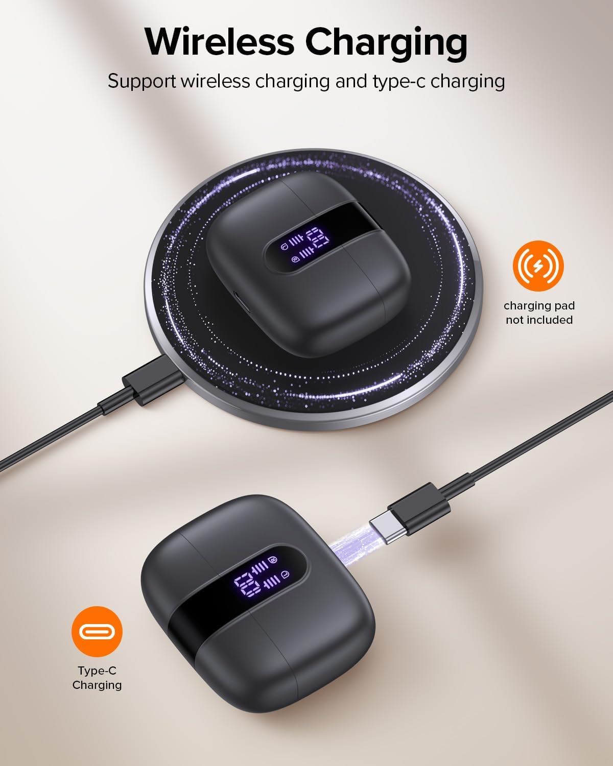 TAGRY Bluetooth Headphones True Wireless