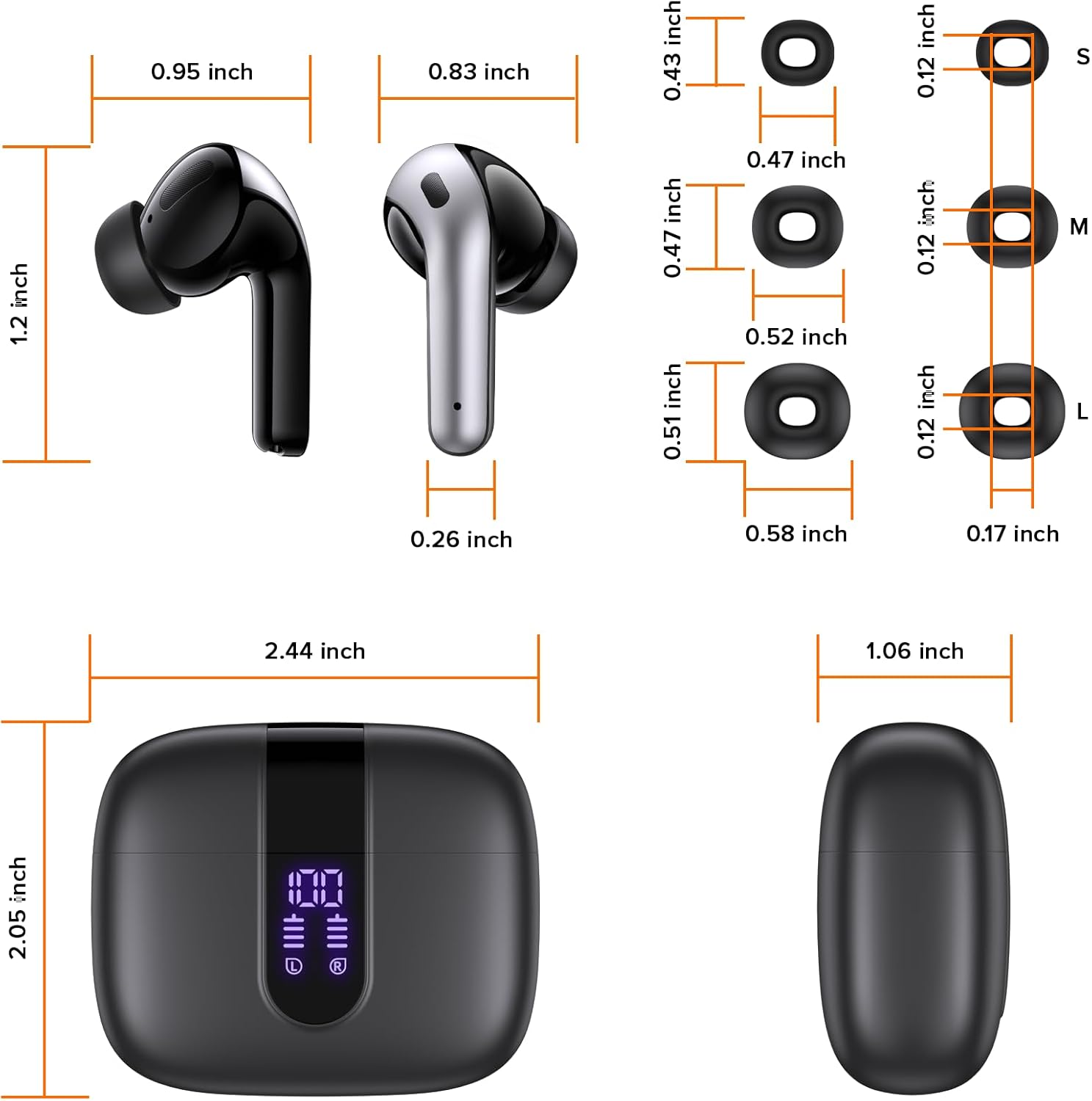 TAGRY Bluetooth Headphones True Wireless