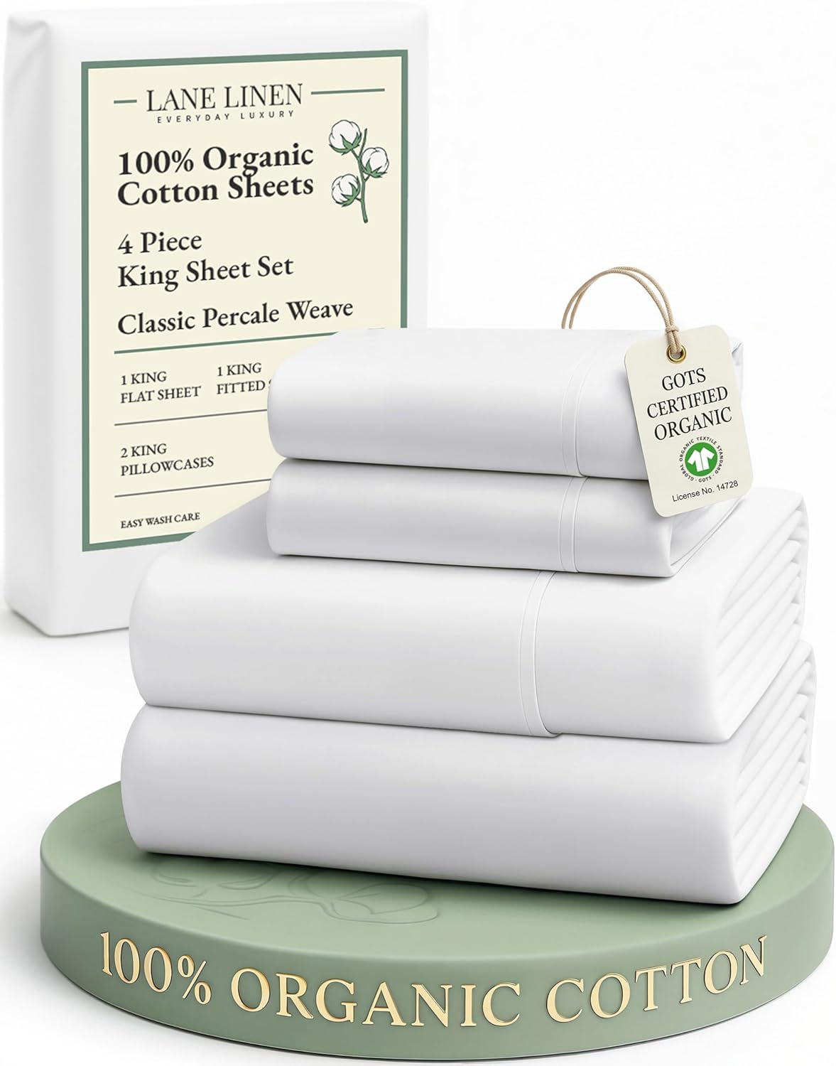 LANE LINEN 100% Organic Cotton