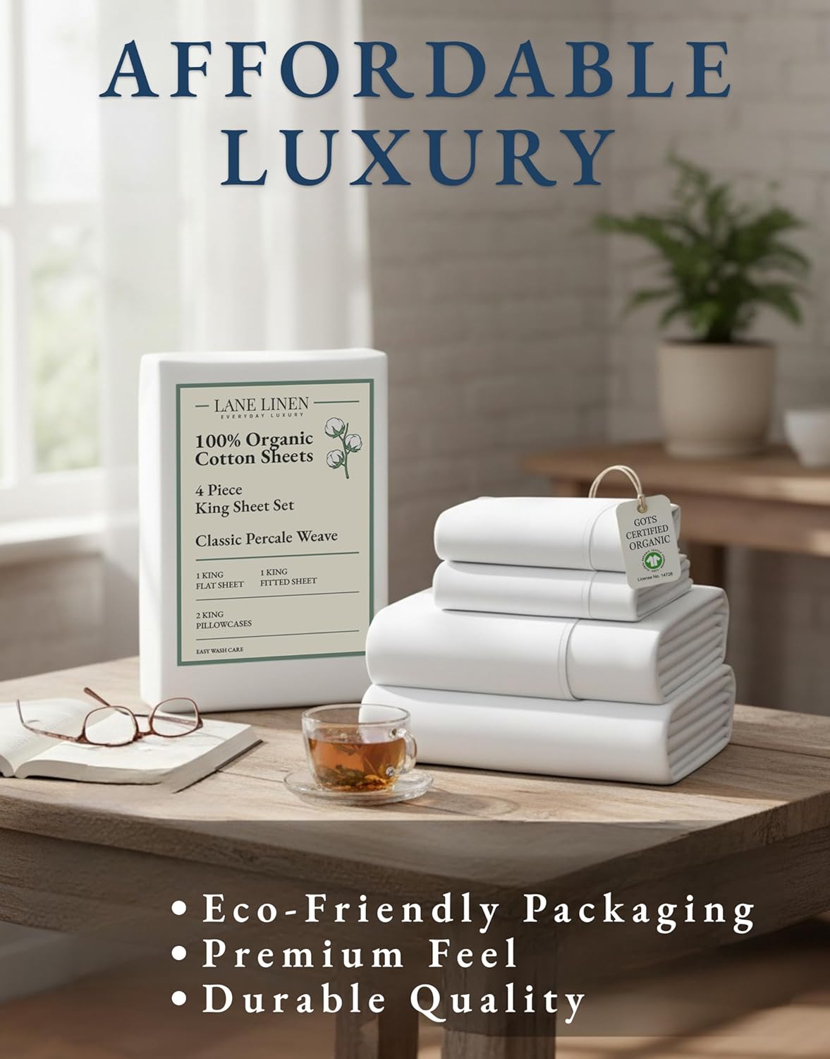 LANE LINEN 100% Organic Cotton