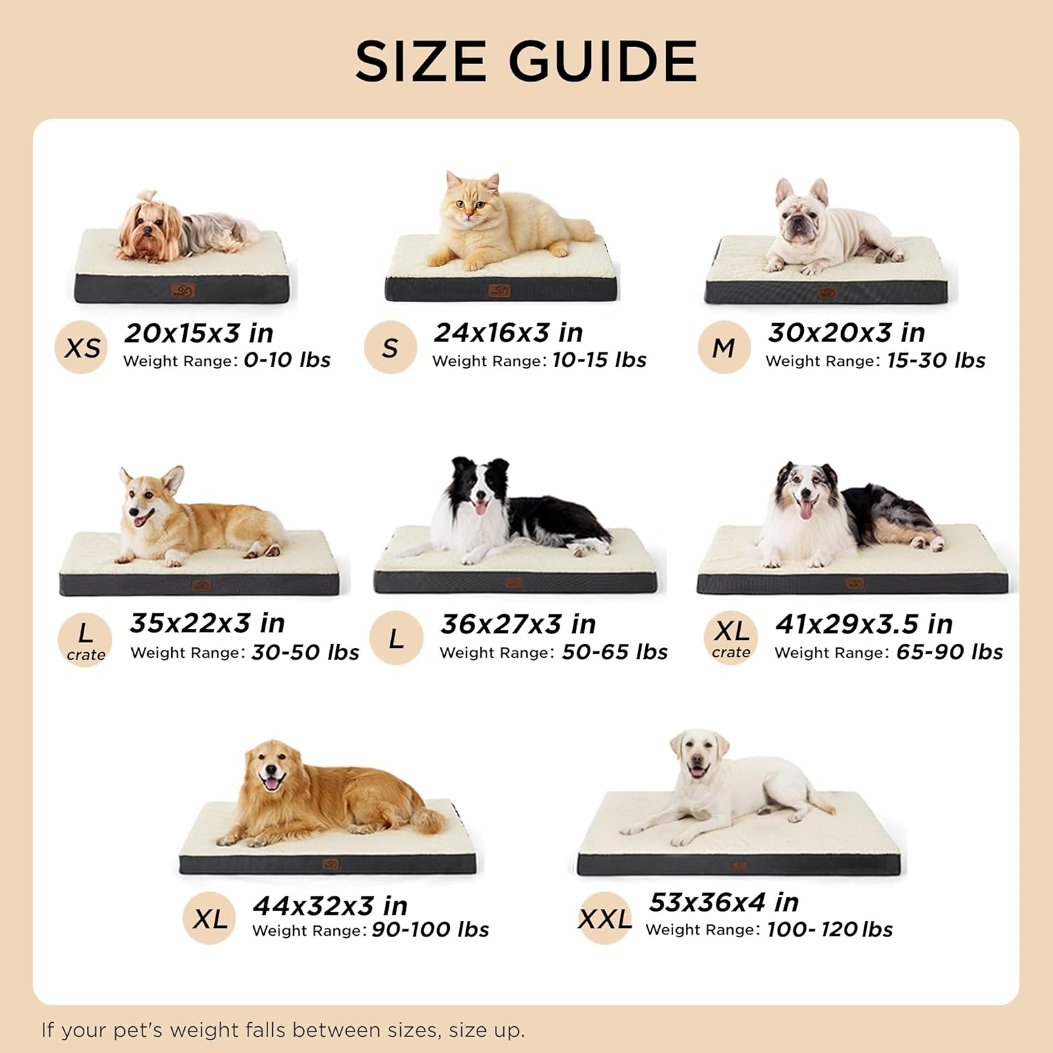 Bedsure Dog Beds Large Sized