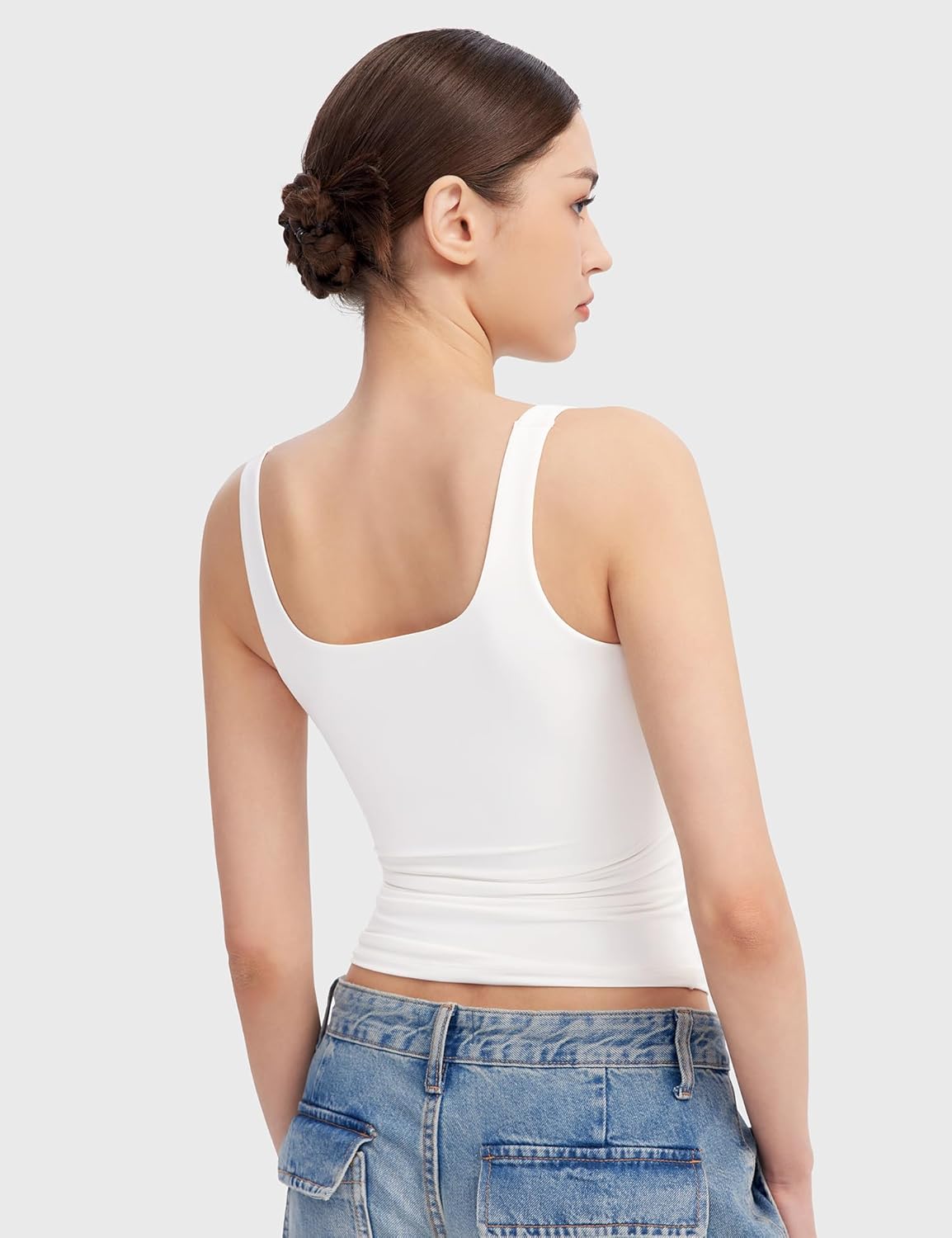 PUMIEY Women's Square Neck Tank