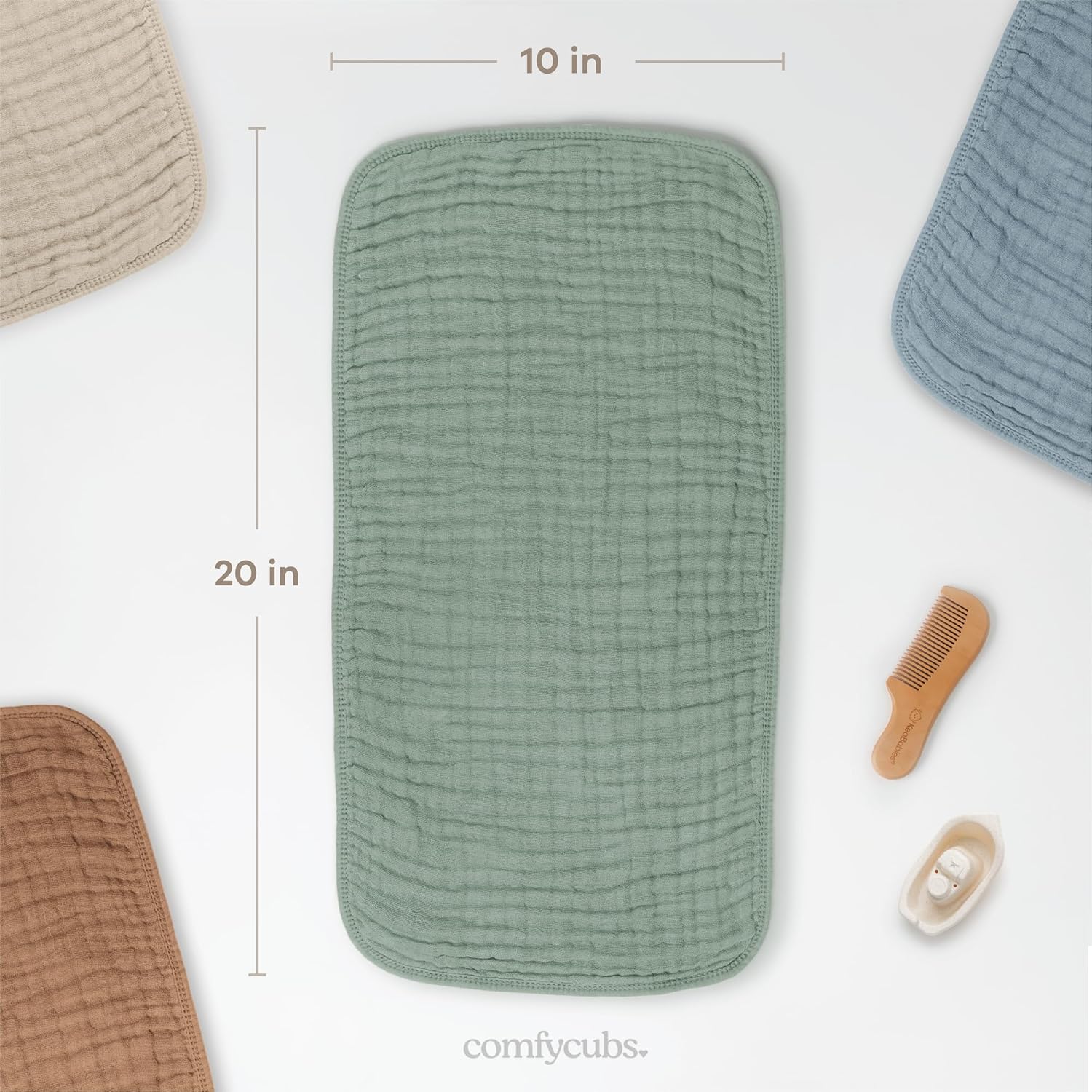 Comfy Cubs Muslin Burp Cloths