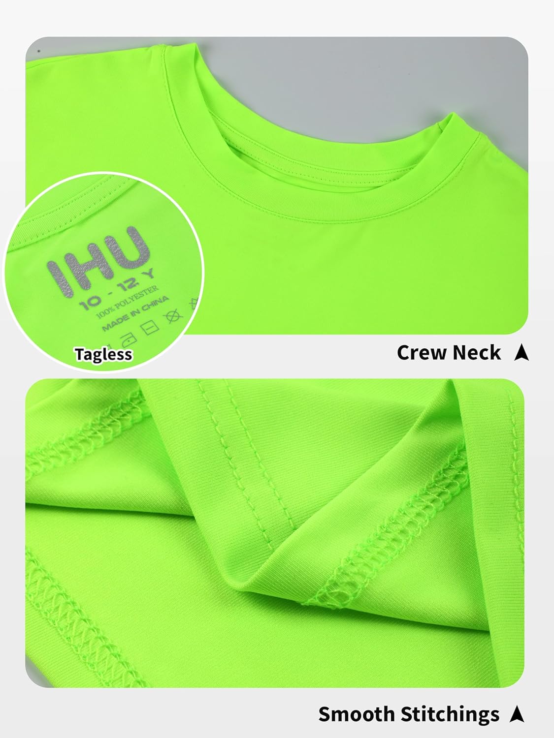 Boys Neon Shirts Dry Fit