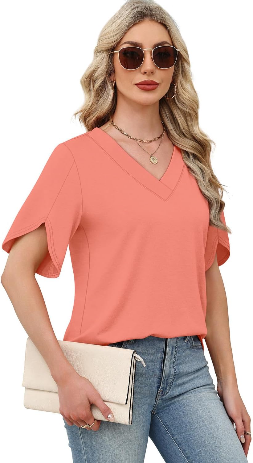 WIHOLL Womens Summer Tops Short