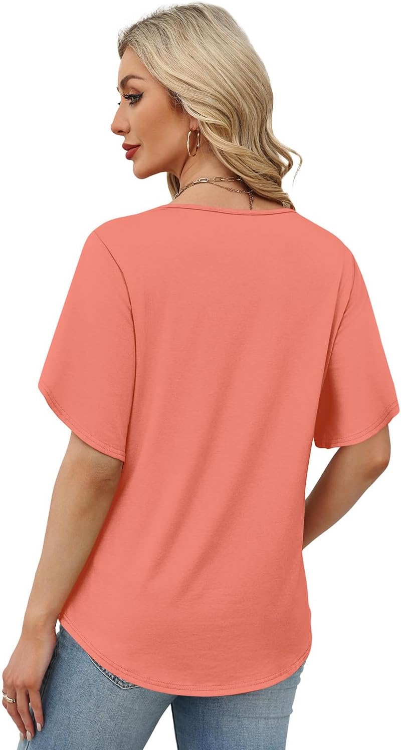 WIHOLL Womens Summer Tops Short