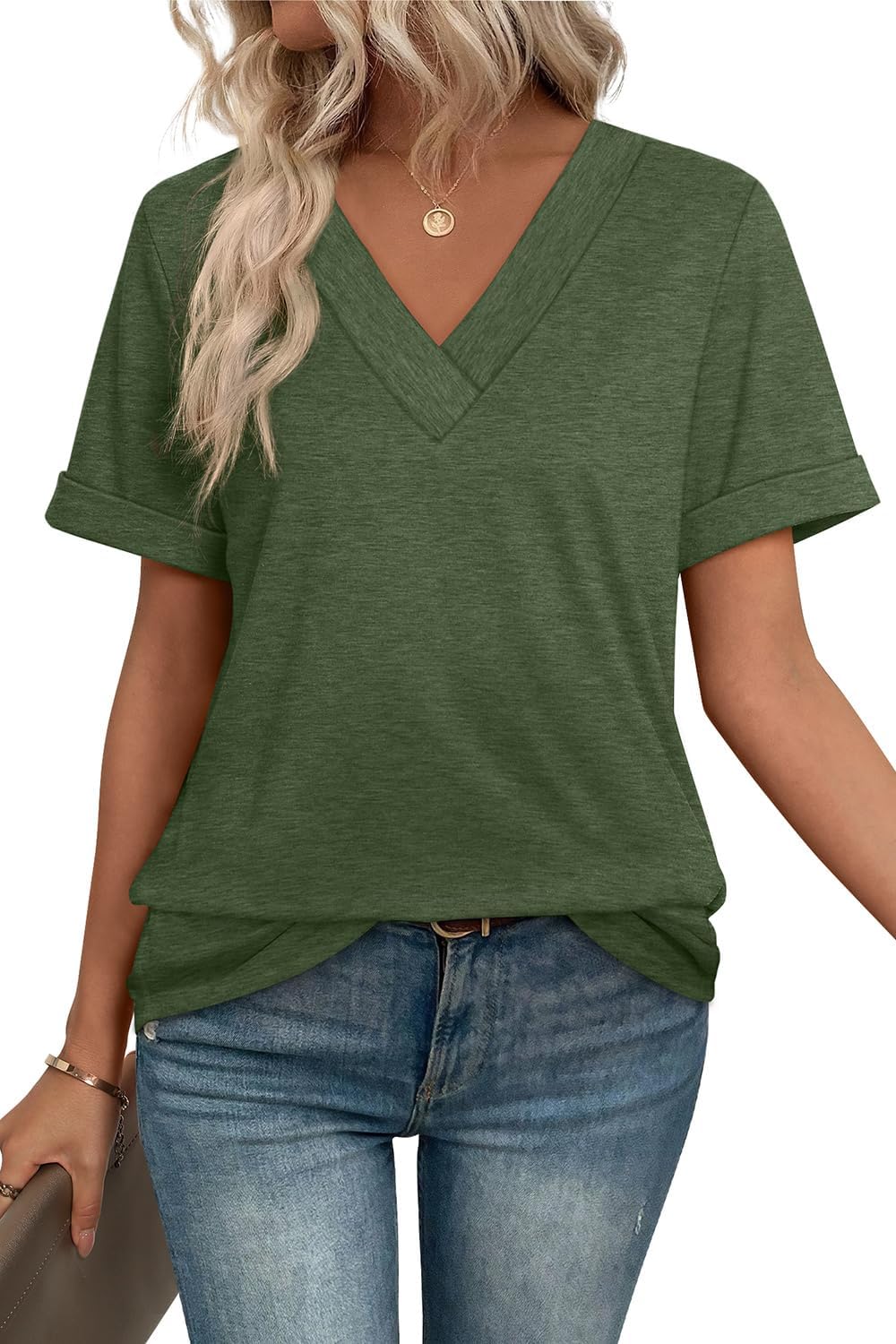WIHOLL Womens Summer Tops Short