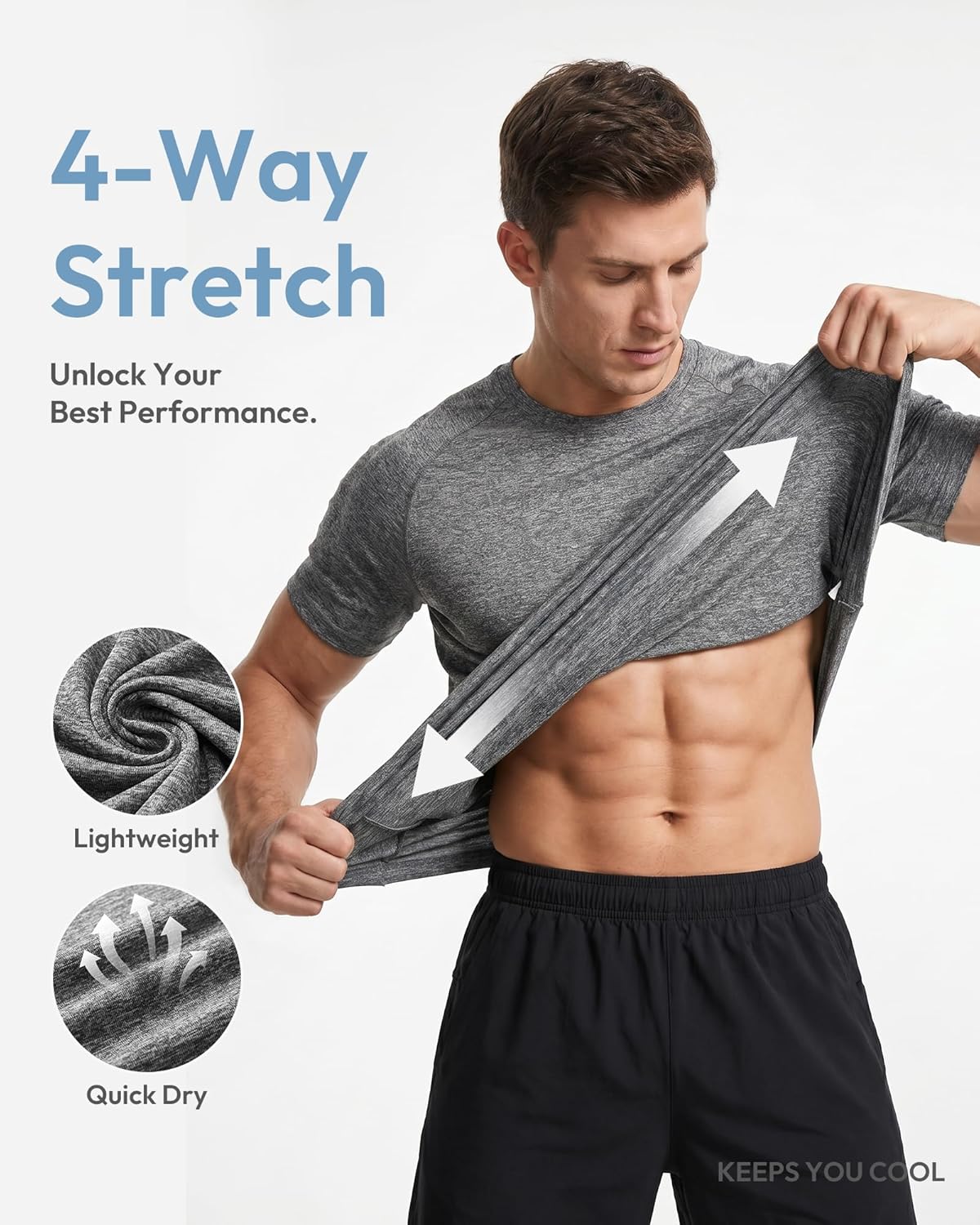 Workout Shirts for Men Short