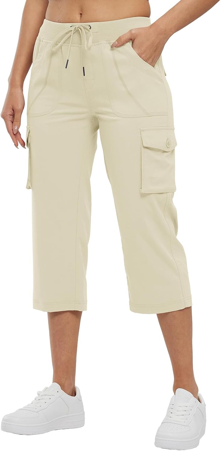 TBMPOY Womens Cargo Capris Lightweight