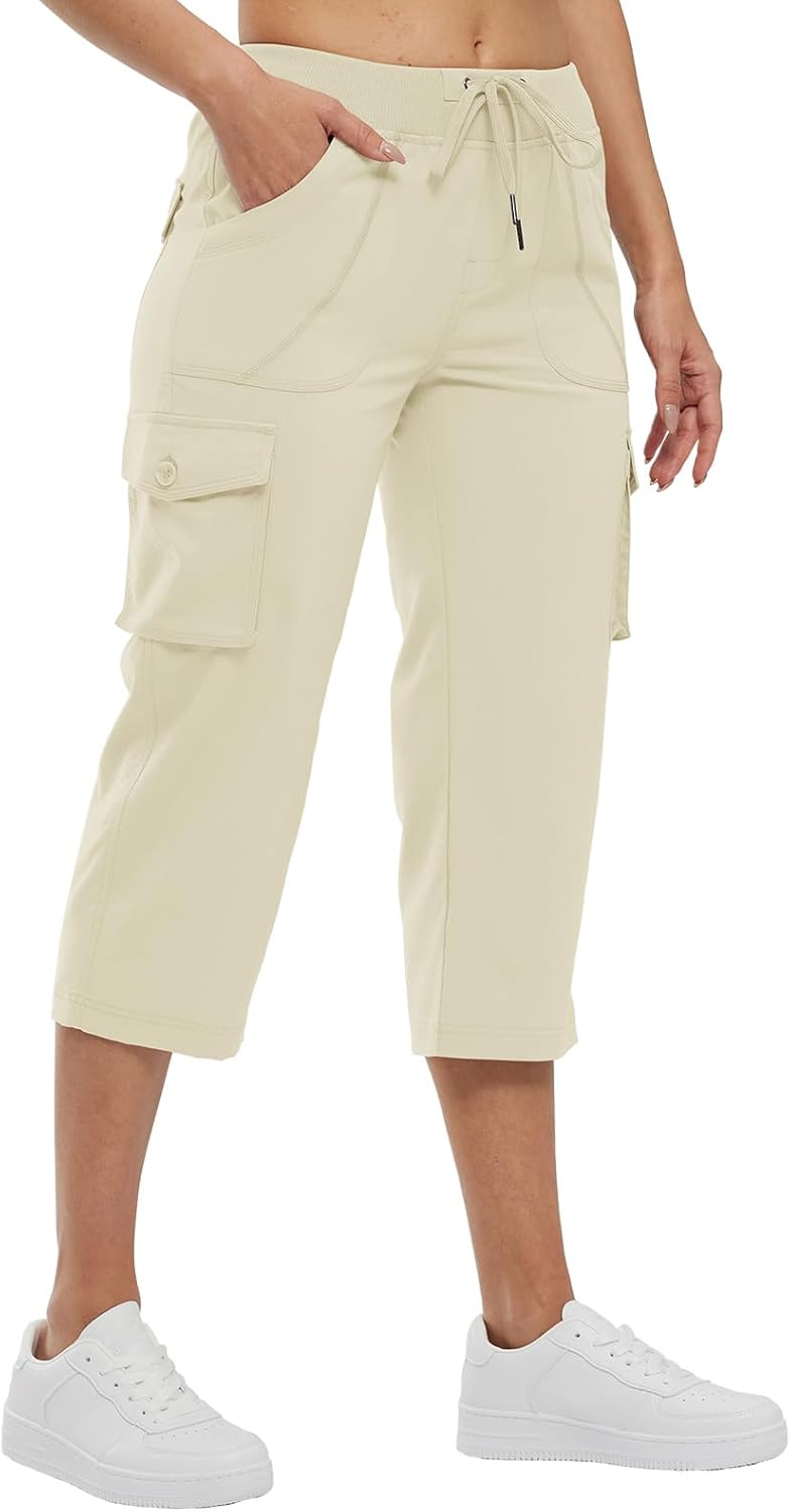 TBMPOY Womens Cargo Capris Lightweight