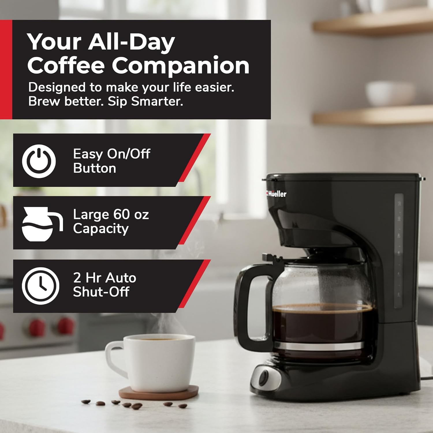 Mueller 12-Cup Drip Coffee Maker