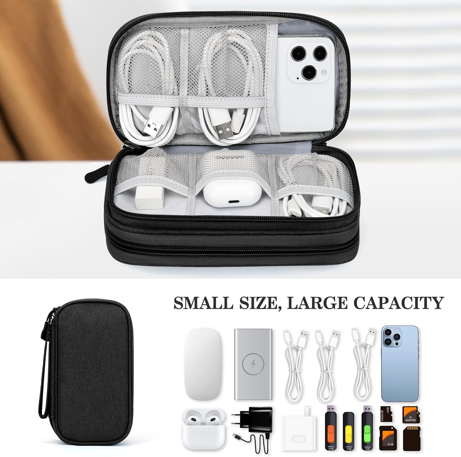 FYY Travel Cable Organizer Pouch