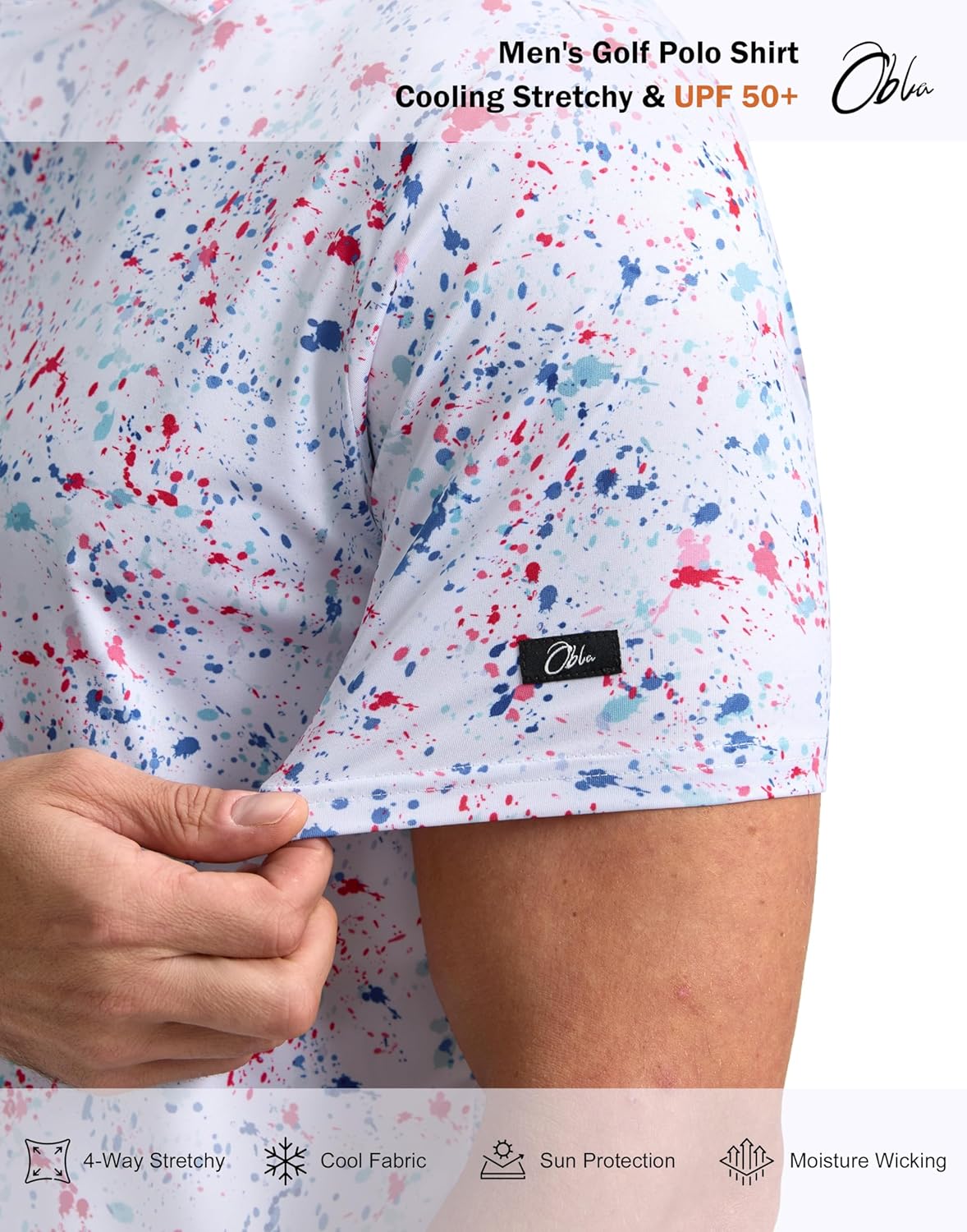 Obla Mens Golf Polo Shirts