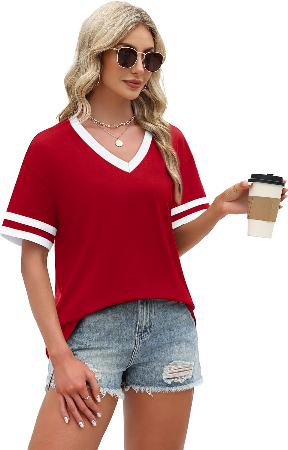 WIHOLL Womens T Shirts Loose