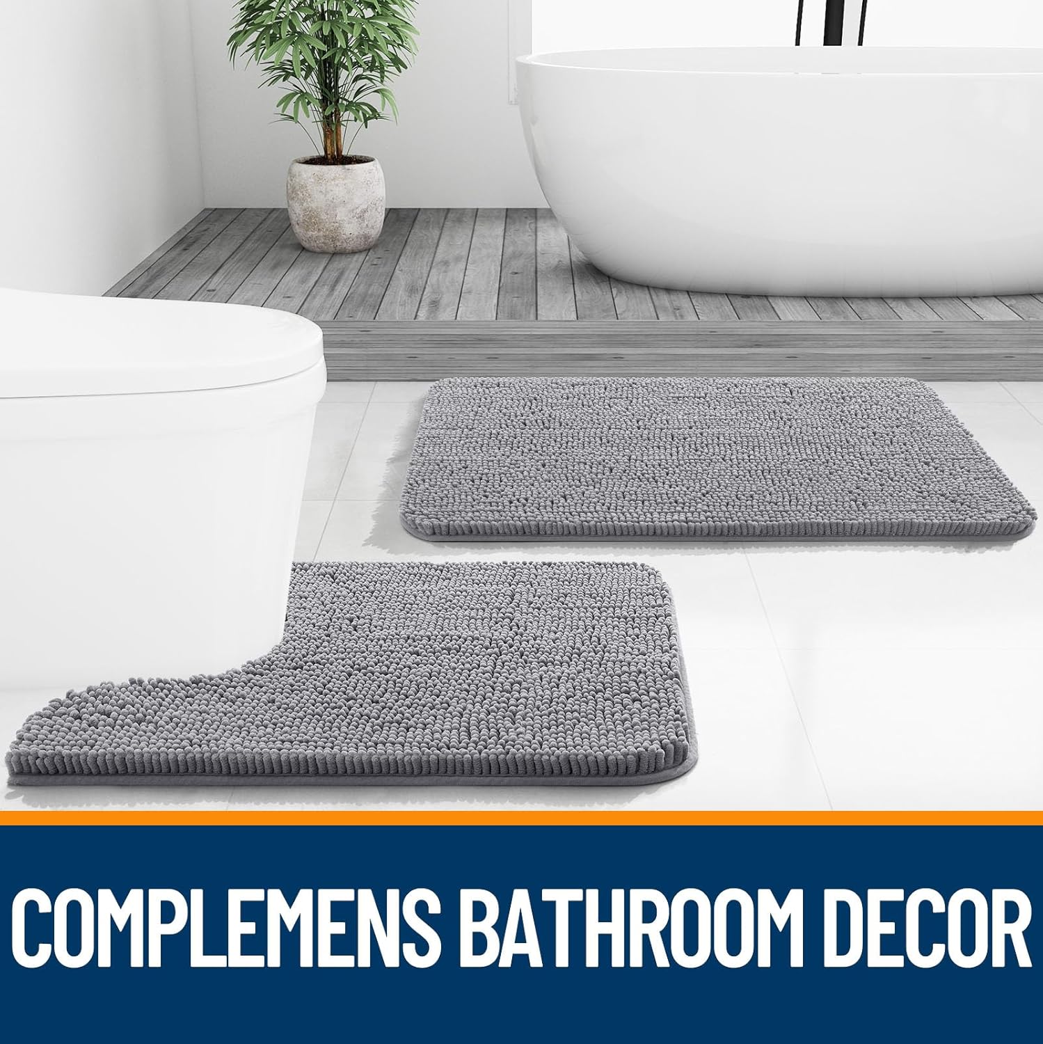 OLANLY Bathroom Rugs 30x20, Extra