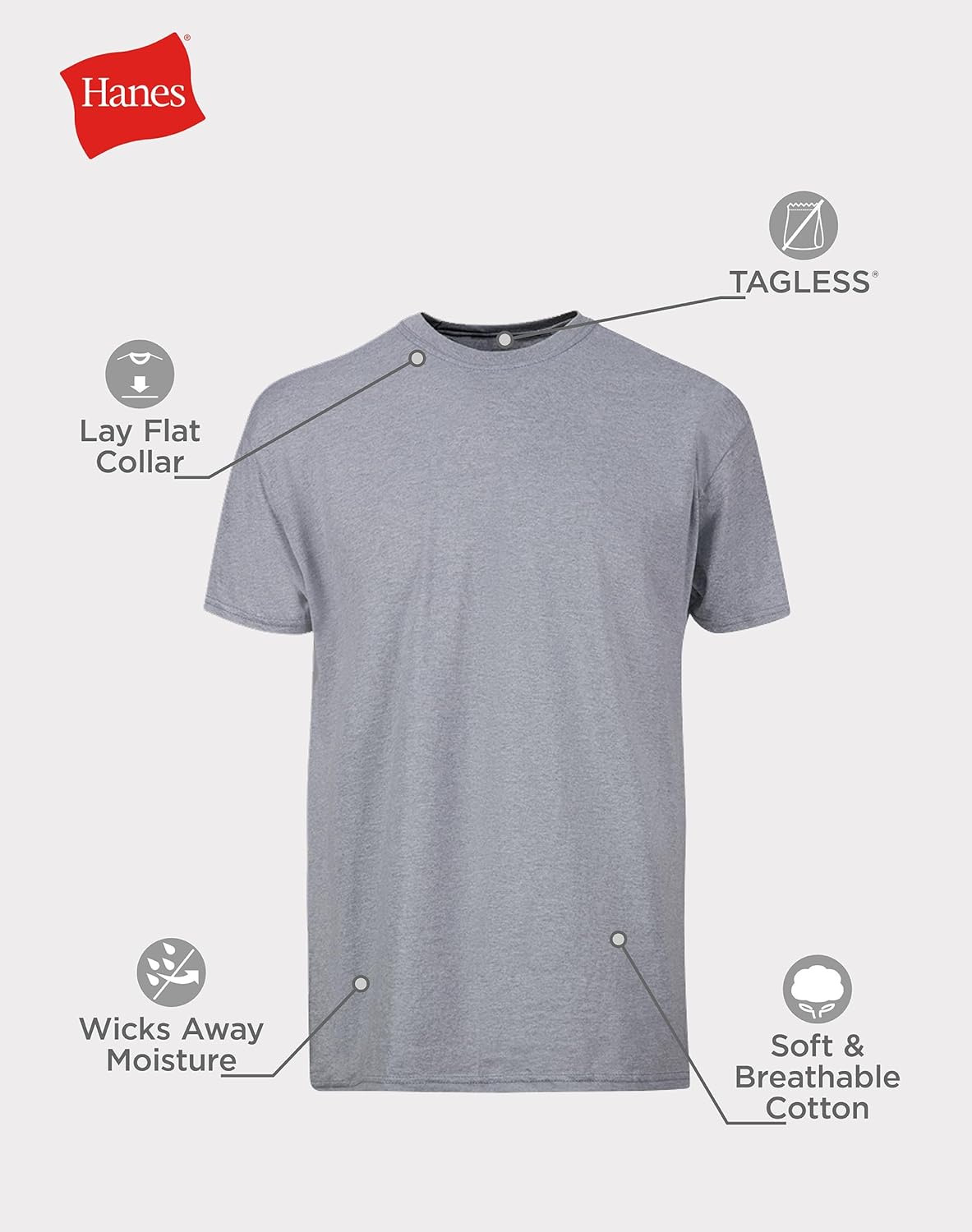 Hanes Men's Undershirt Packs, Stay-Tucked
