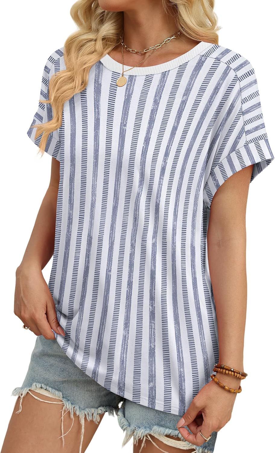 WIHOLL Womens Tops Short Sleeve
