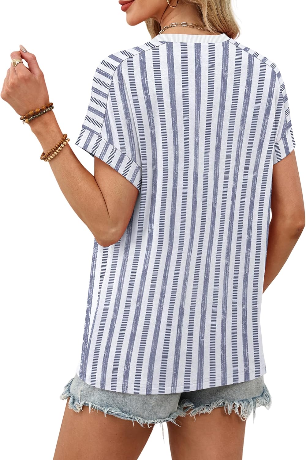 WIHOLL Womens Tops Short Sleeve