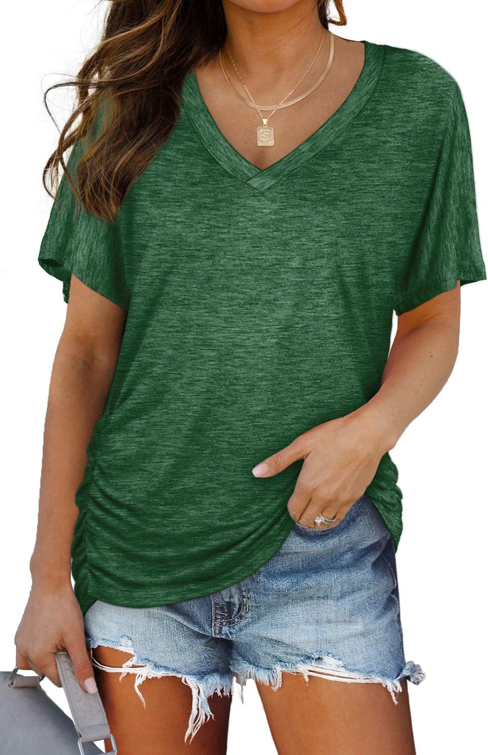 WIHOLL Womens Summer T-Shirts Short