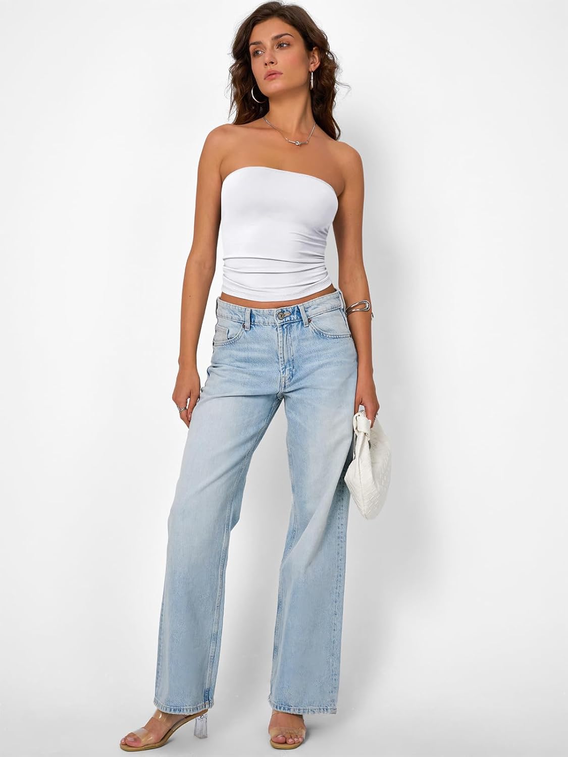 Trendy Queen Women's Strapless Bandeau Crop Top - Image 7