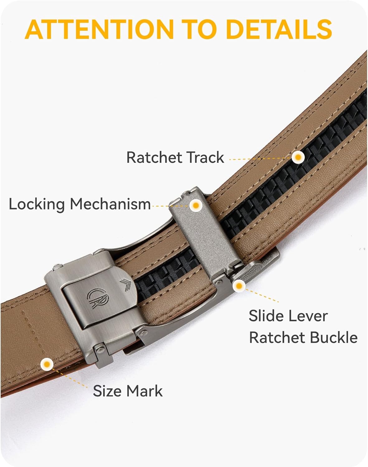 CHAOREN Mens Belt Leather Ratchet