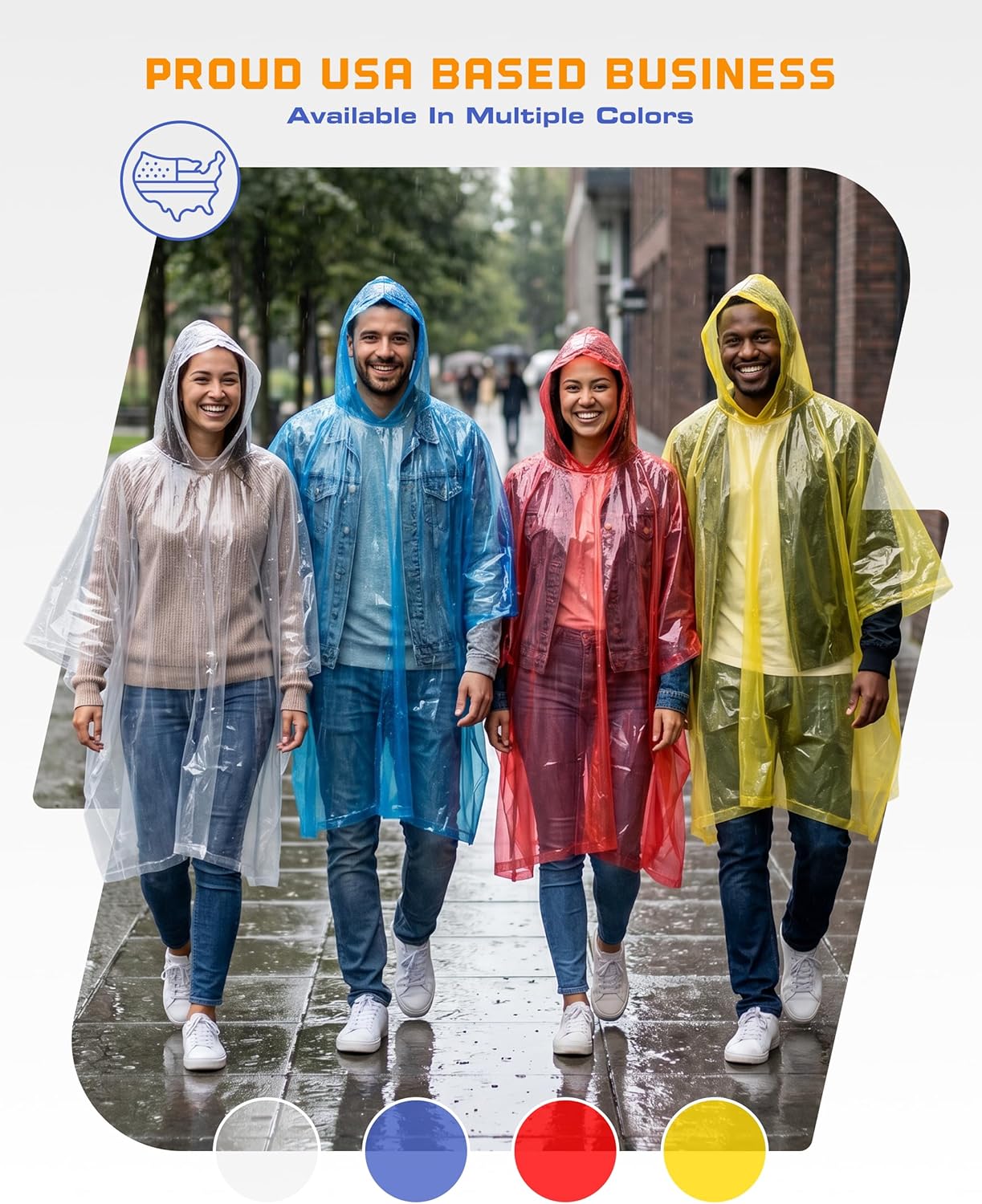 Hagon PRO Disposable Rain Ponchos for Adults (5 Pack) - Image 6
