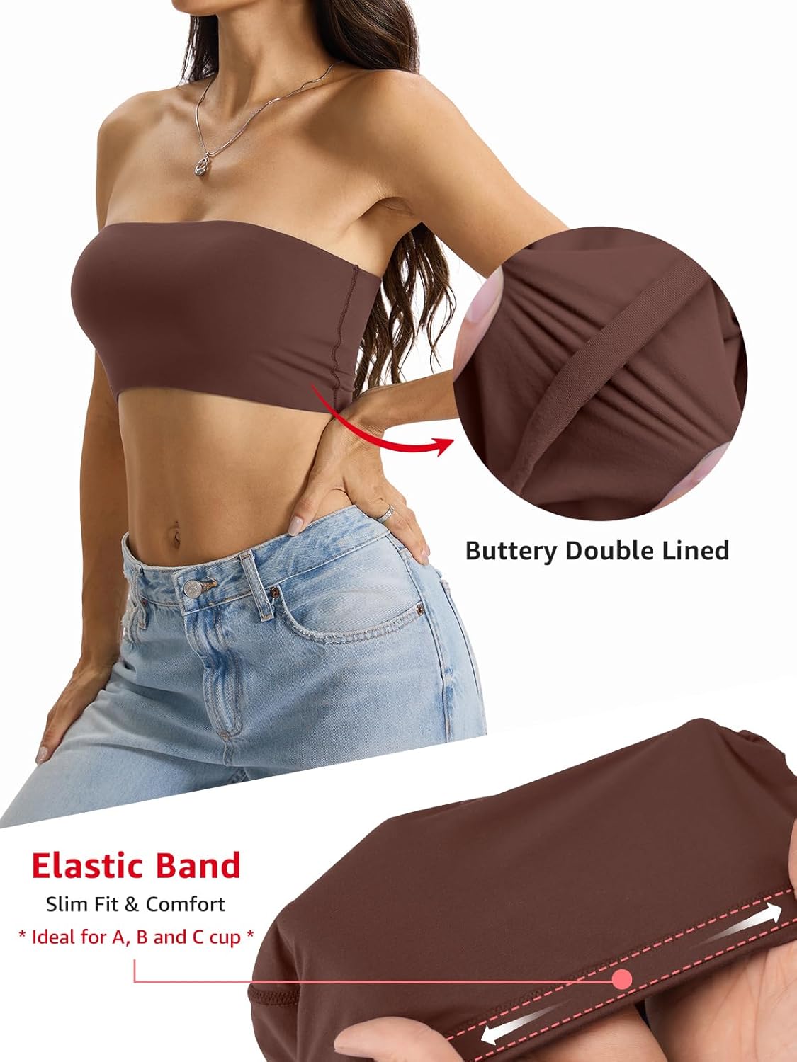 EasyGala Womens Double Lined Tube