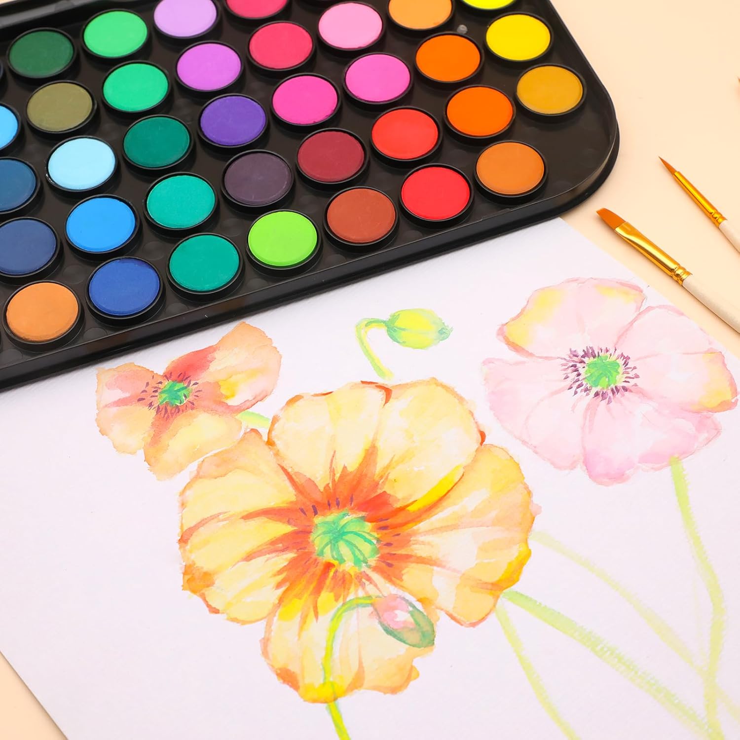 Artecho 48 Colors Watercolor Paint