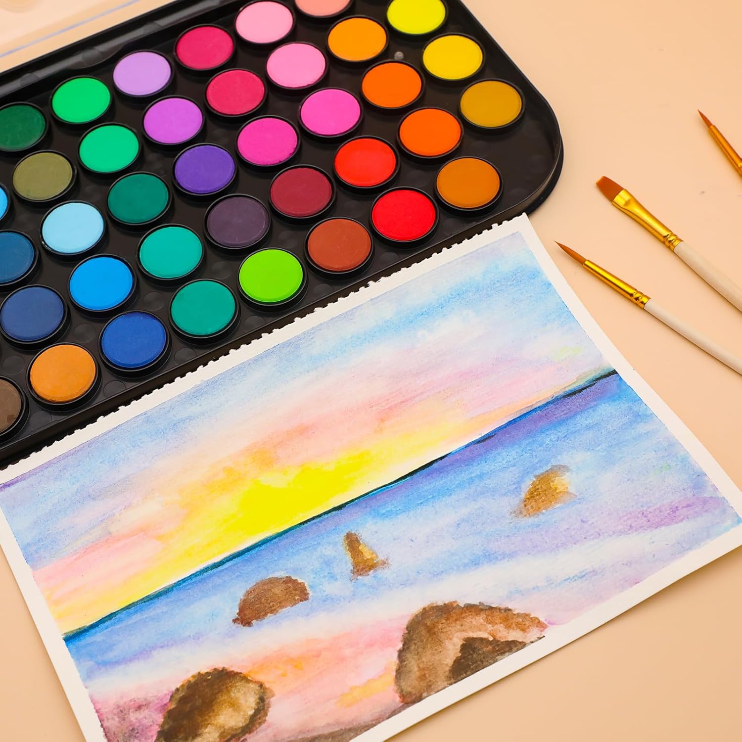 Artecho 48 Colors Watercolor Paint