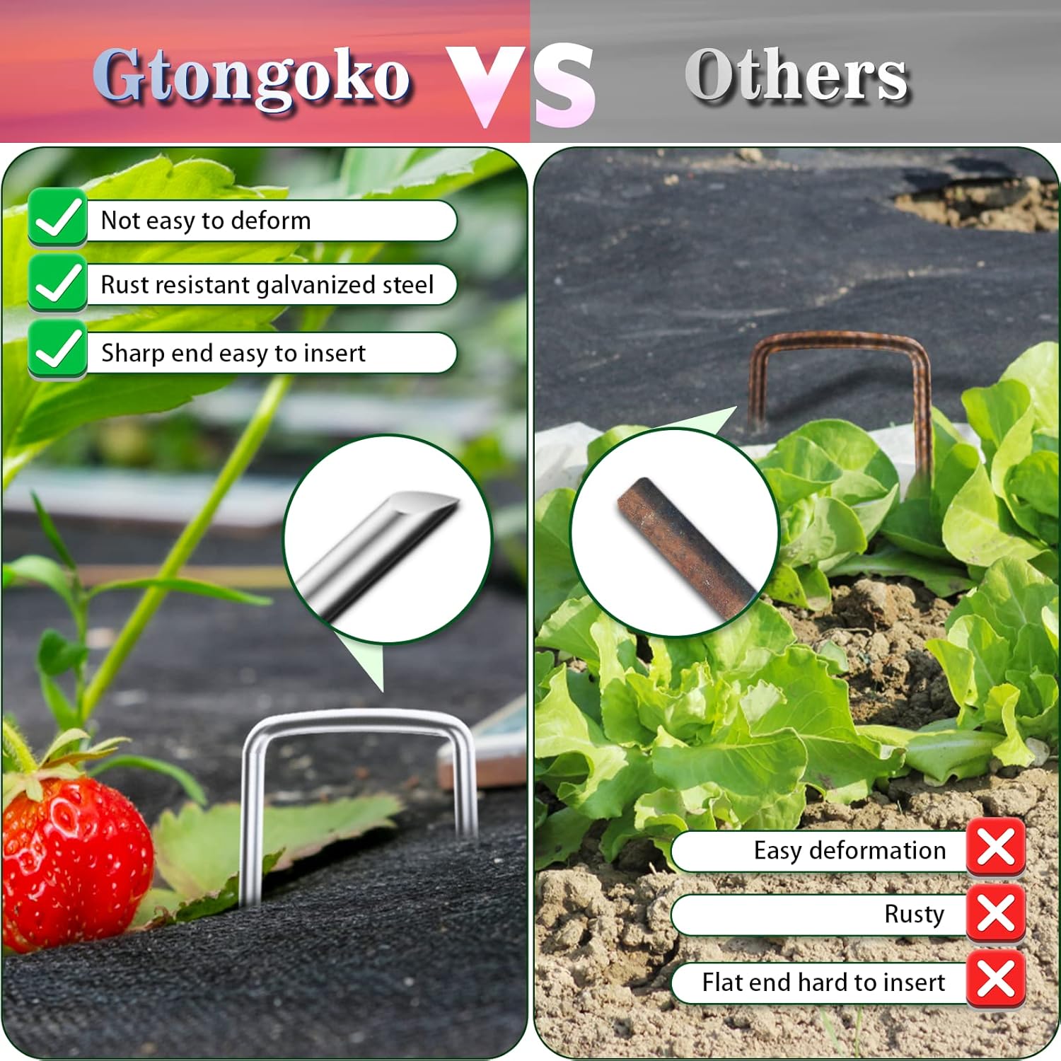 Gtongoko 50 Pack 4 Inch