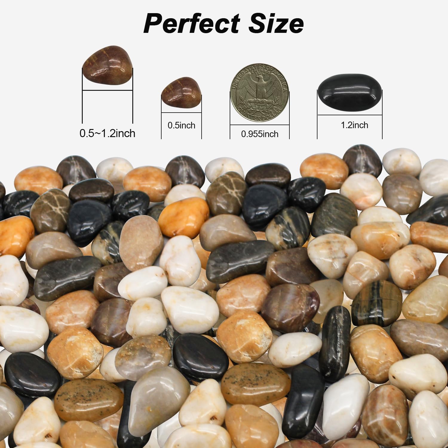 Virekm River Rocks, Decorative Ornamental