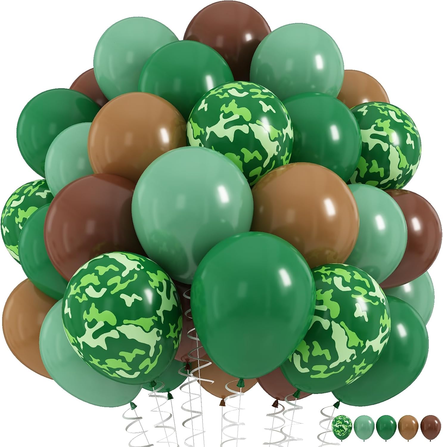 Green and Brown Army Balloons