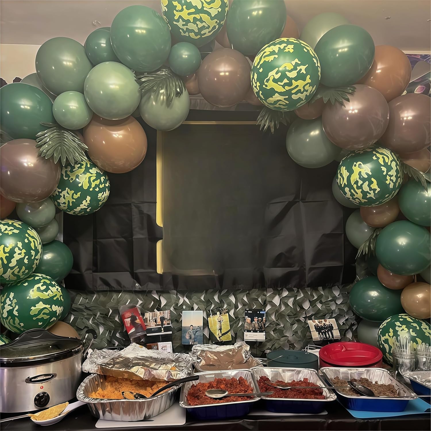 Green and Brown Army Balloons