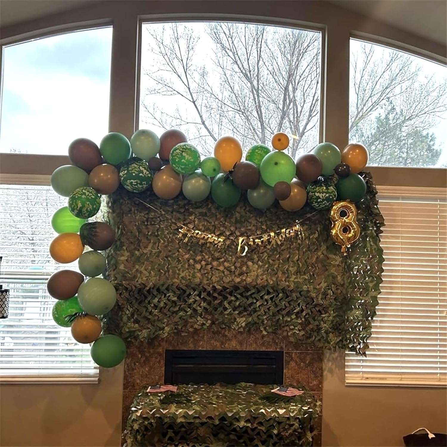Green and Brown Army Balloons