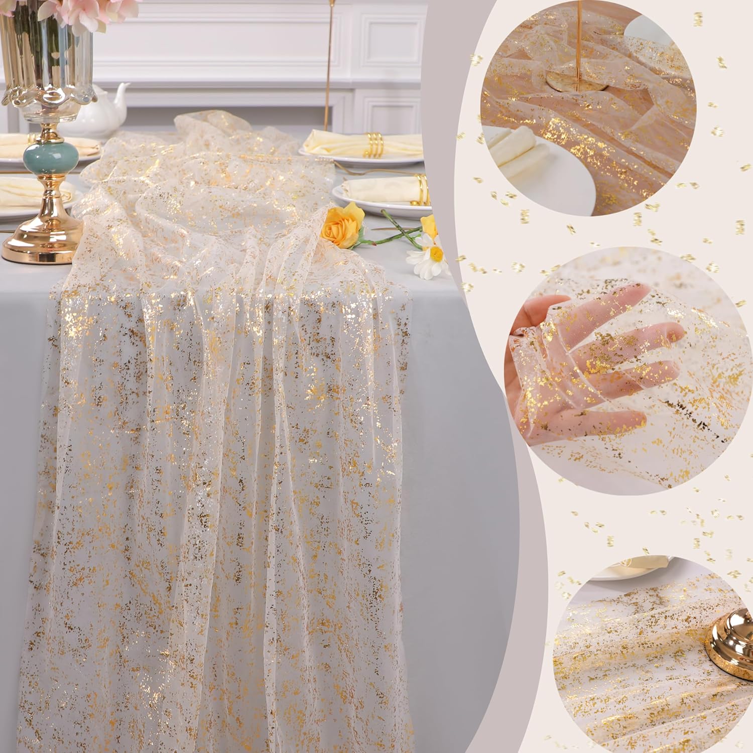 Snowkingdom 10 Ft Gold Table