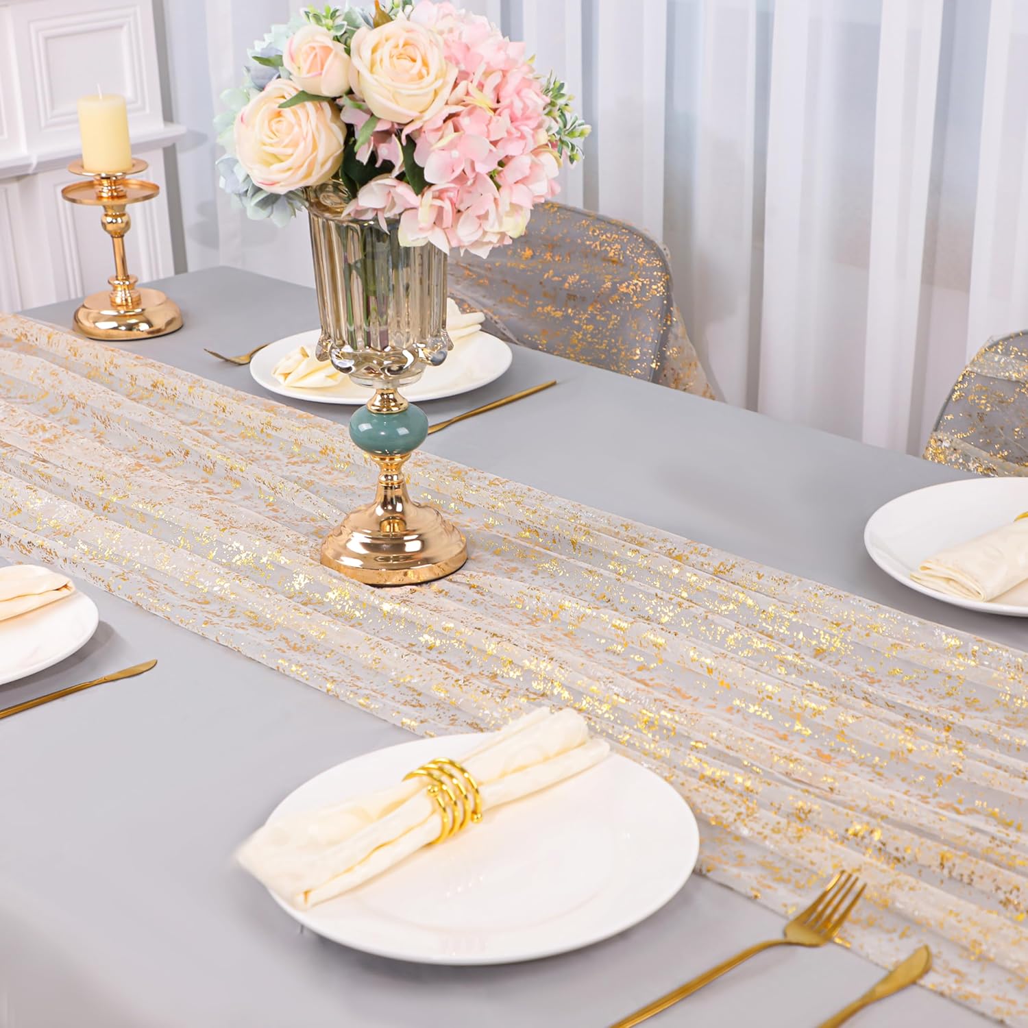 Snowkingdom 10 Ft Gold Table
