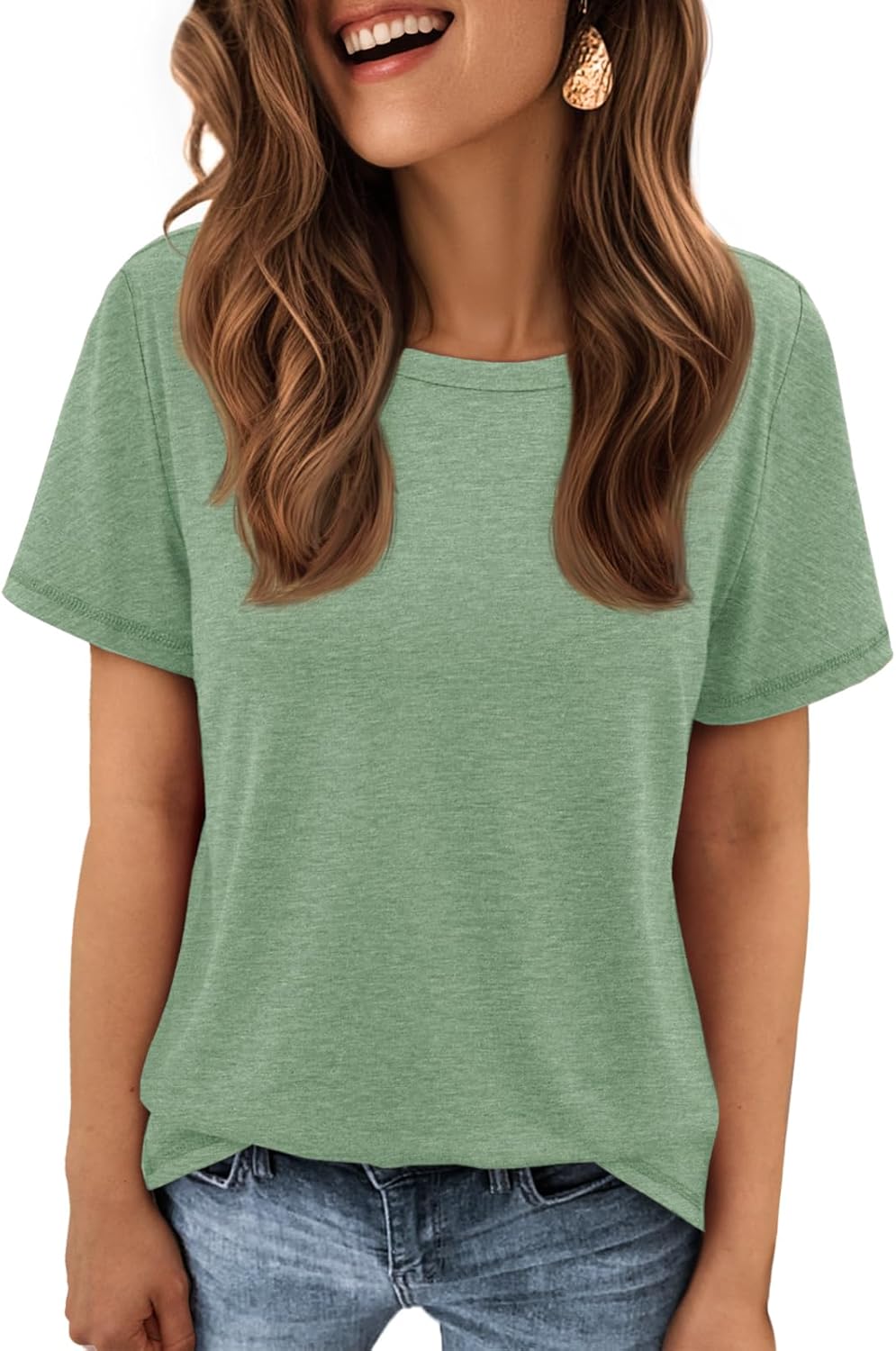 ATHMILE Womens Soft Basic T