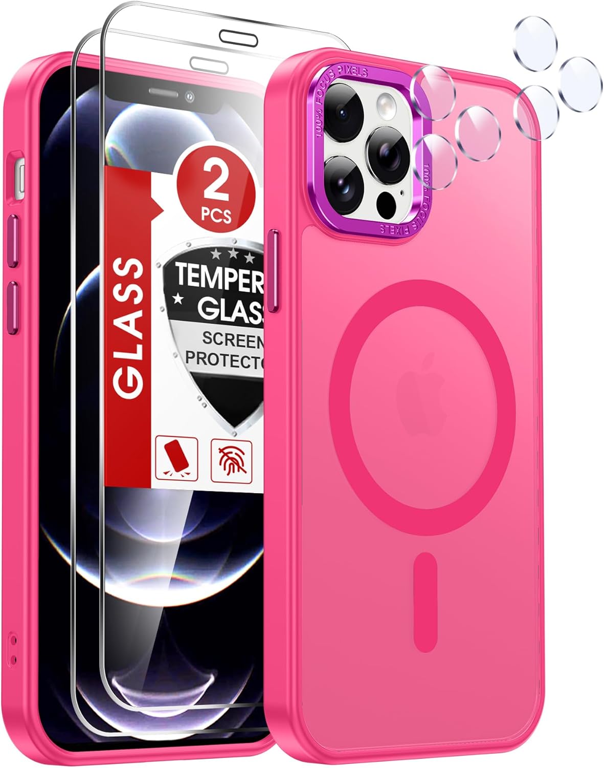 LeYi for iPhone-12-Pro-Max Case Pink: