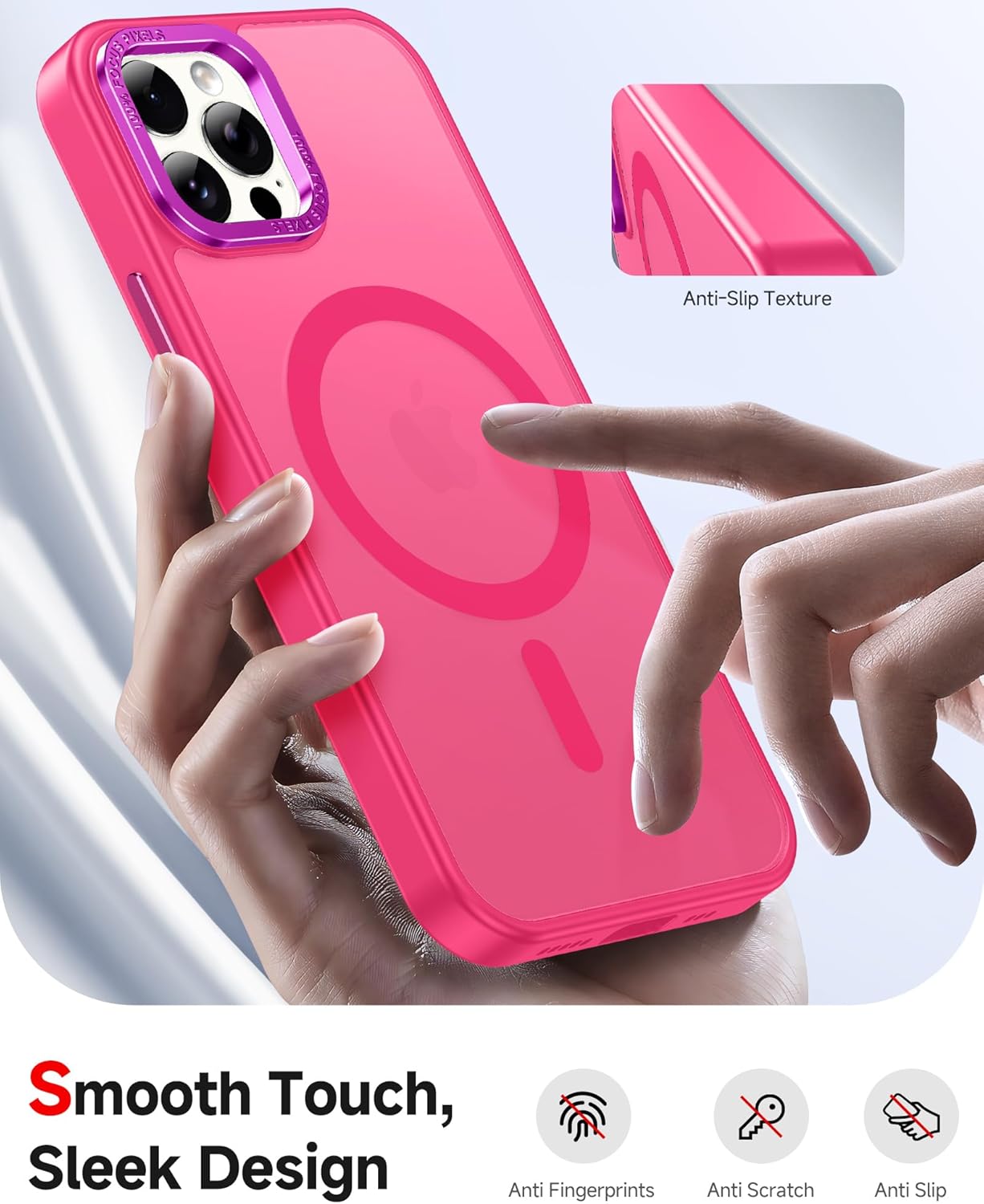 LeYi for iPhone-12-Pro-Max Case Pink: