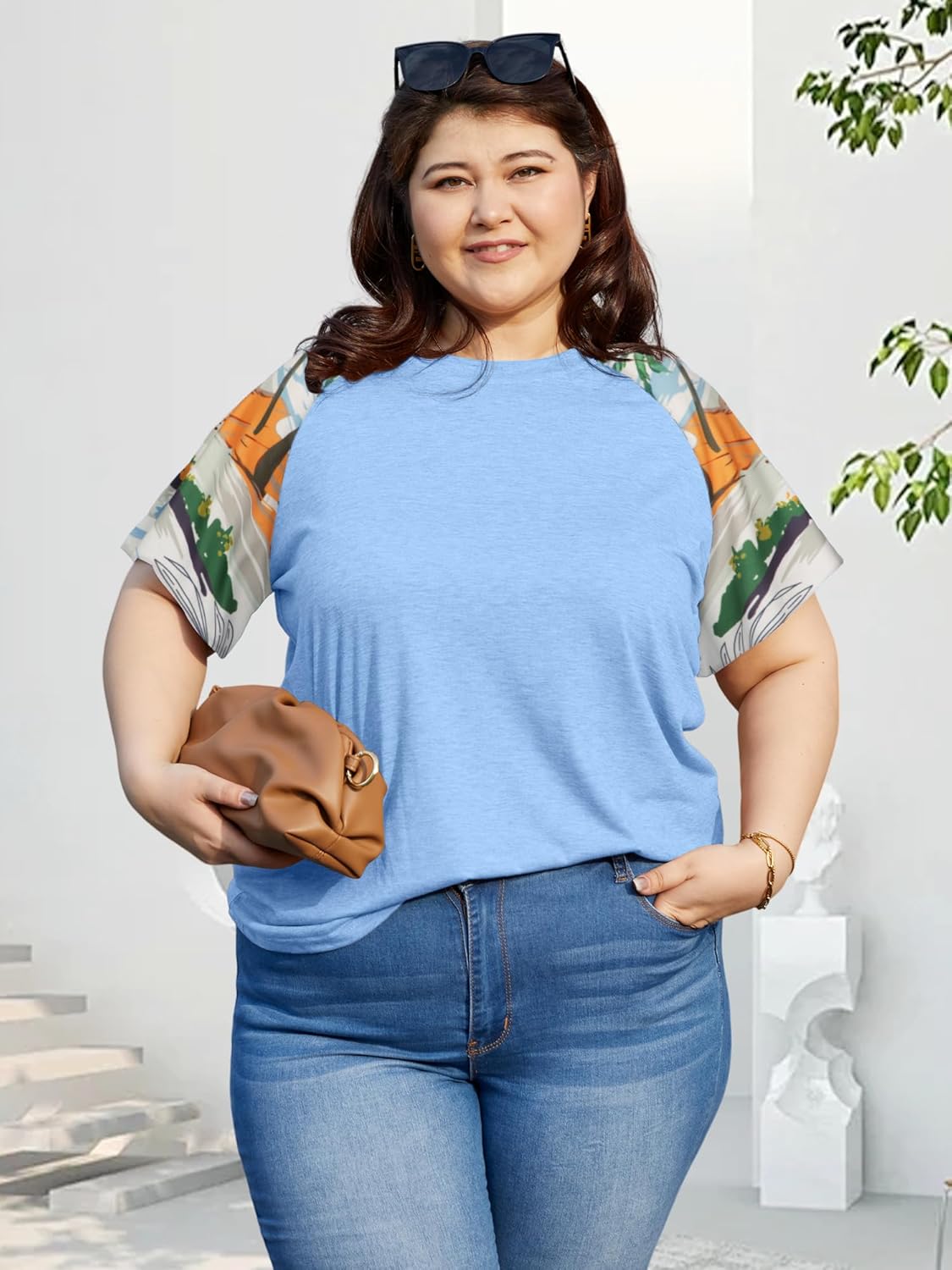 HDLTE Womens Plus Size Tops