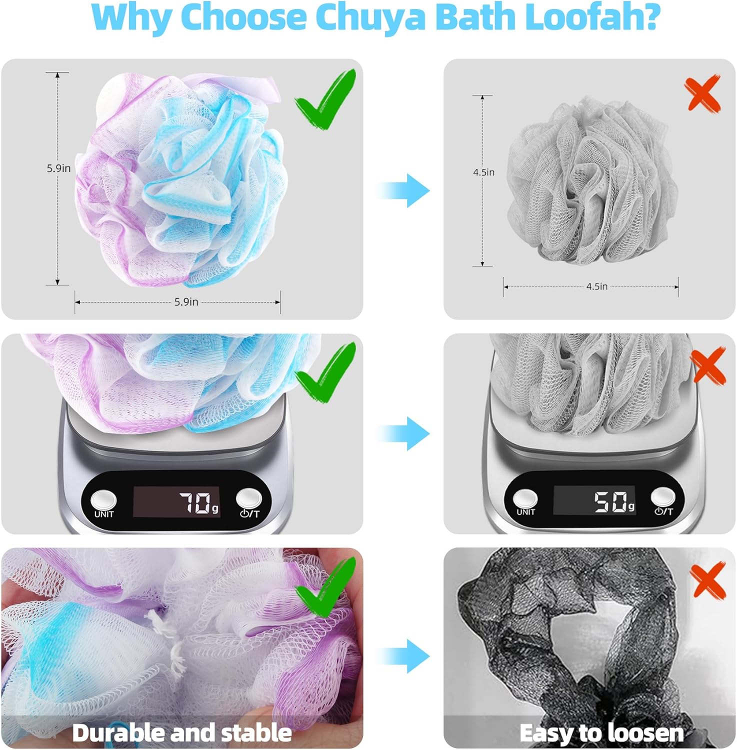 Chuya Bath Sponges Loofahs 70