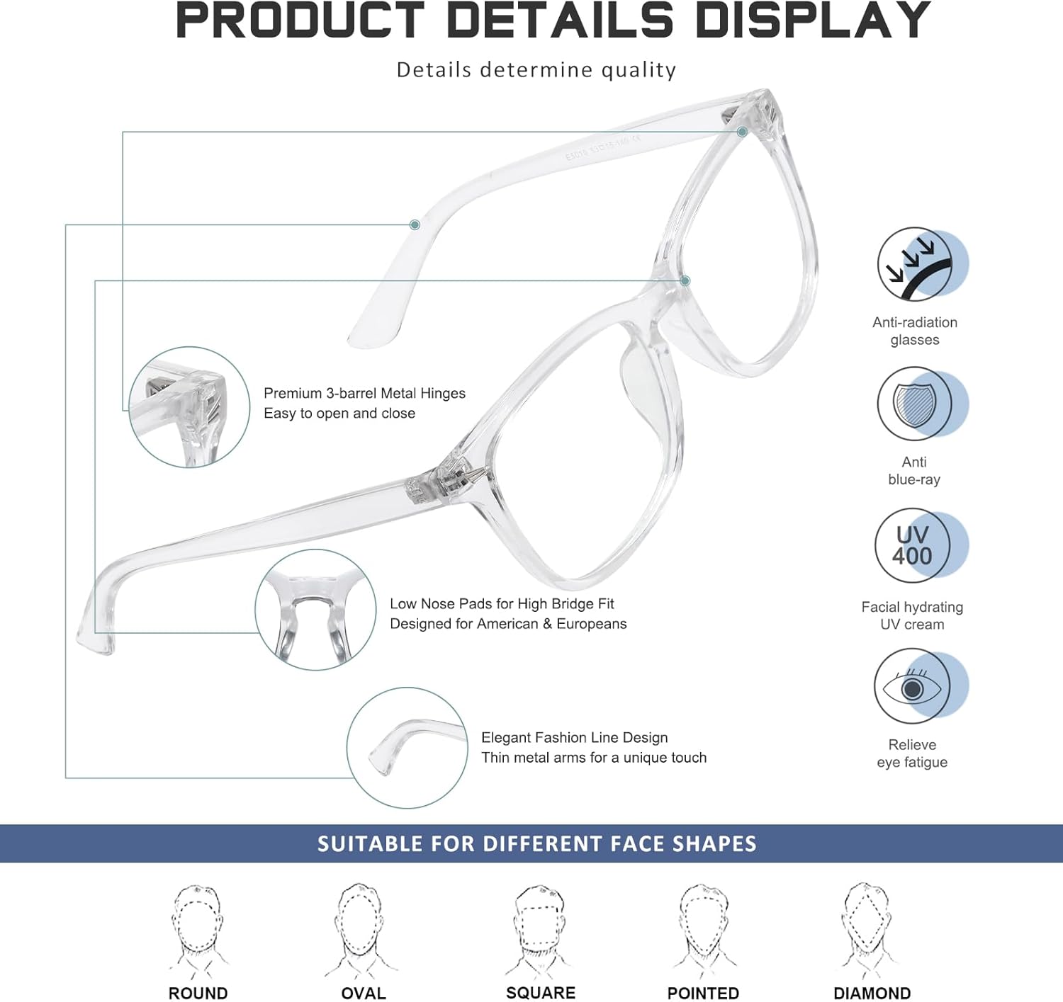 Reading Glasses for Women Men
