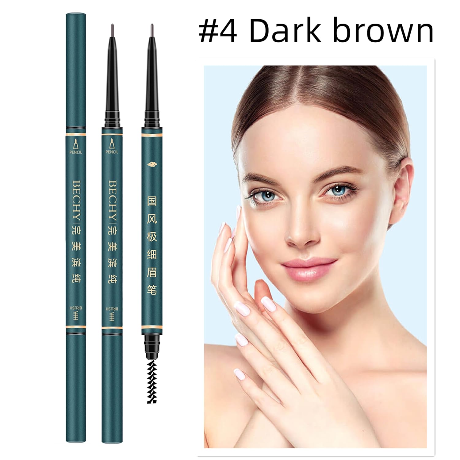 Eyebrow Pencil,3 PCS Waterproof Professional