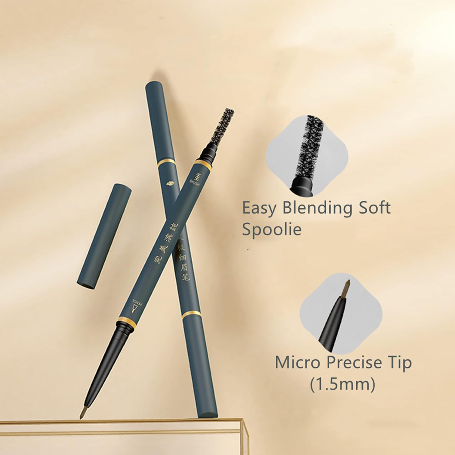 Eyebrow Pencil,3 PCS Waterproof Professional
