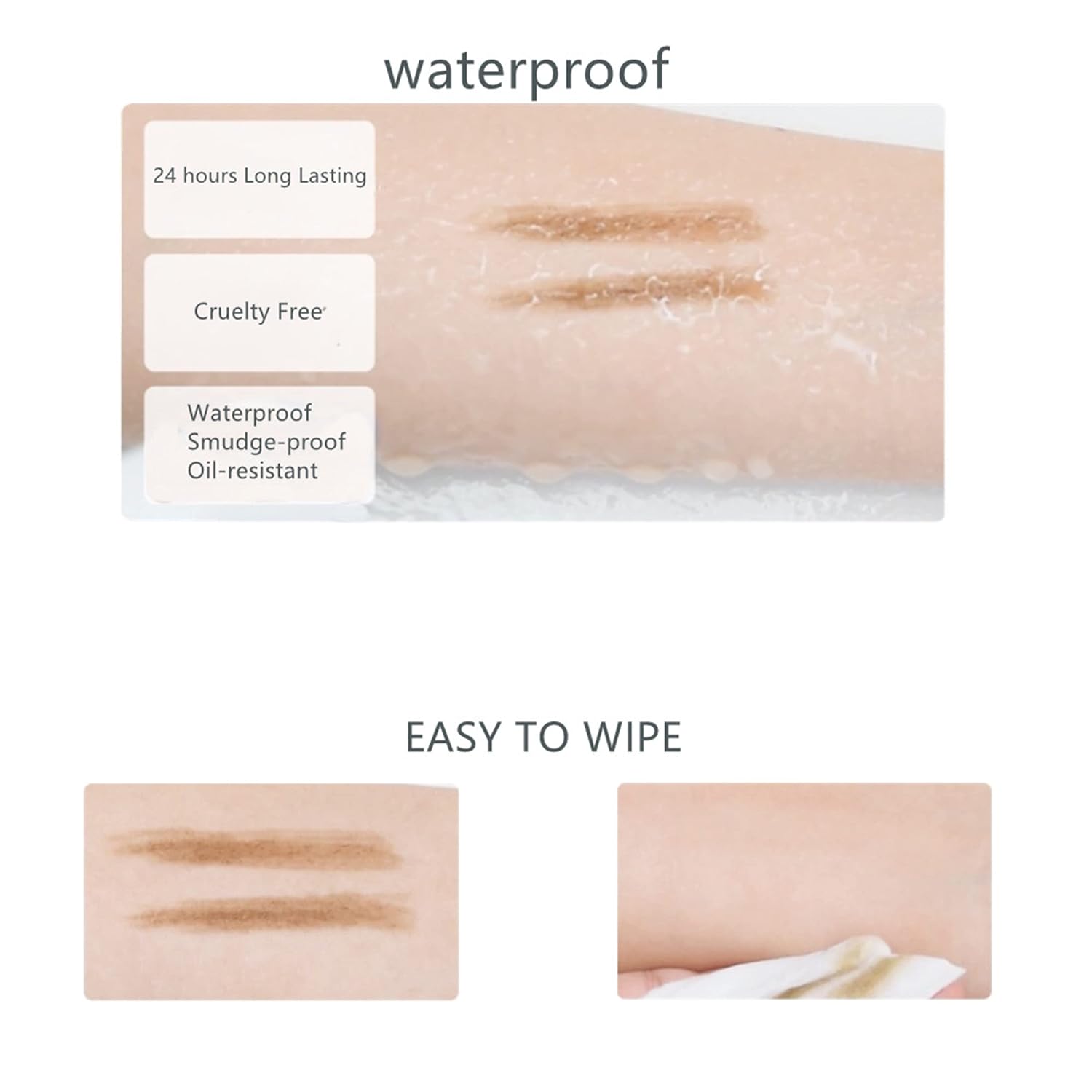 Eyebrow Pencil,3 PCS Waterproof Professional