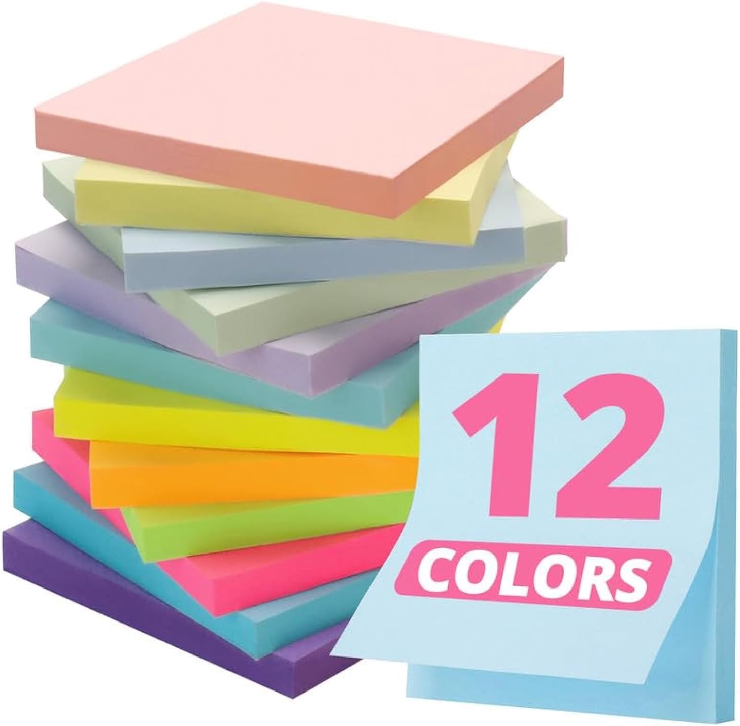 Sticky Notes, 12 Pads, 3x3
