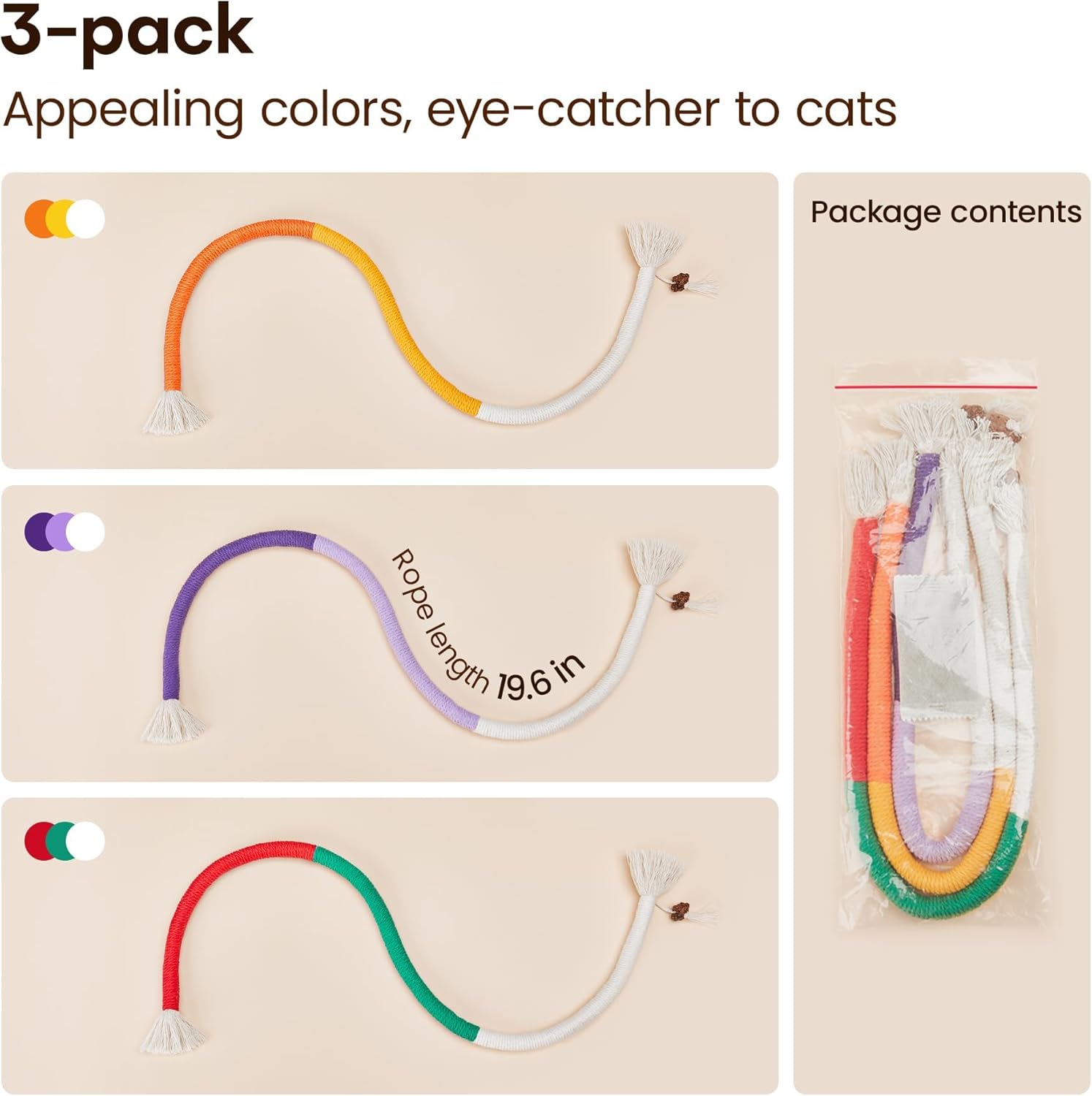 Potaroma Cat Toys Chew Ropes