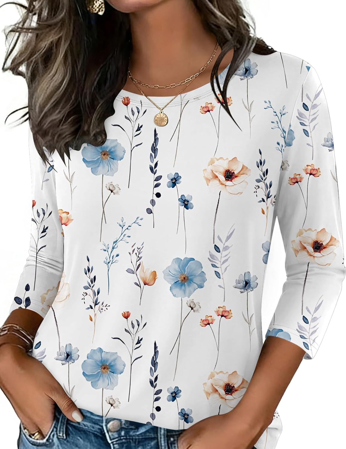 Zeagoo Women's Casual 3/4 Sleeve